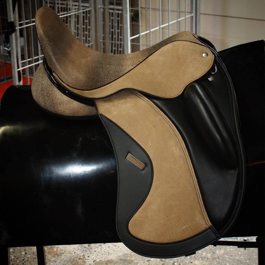 Deer skin black vienna - Custom Saddlery, Dressage Saddles | Drakesaddlesavvy.com