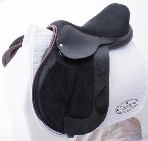 MC mono xc flap burgundy facing - Custom Saddlery, Dressage Saddles | Drakesaddlesavvy.com