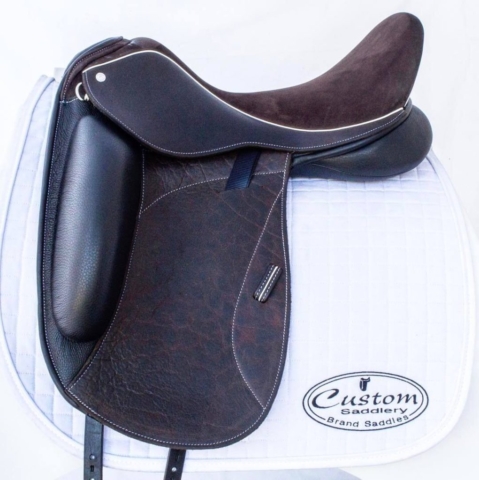 Star buff brn white welt - Custom Saddlery, Dressage Saddles | Drakesaddlesavvy.com