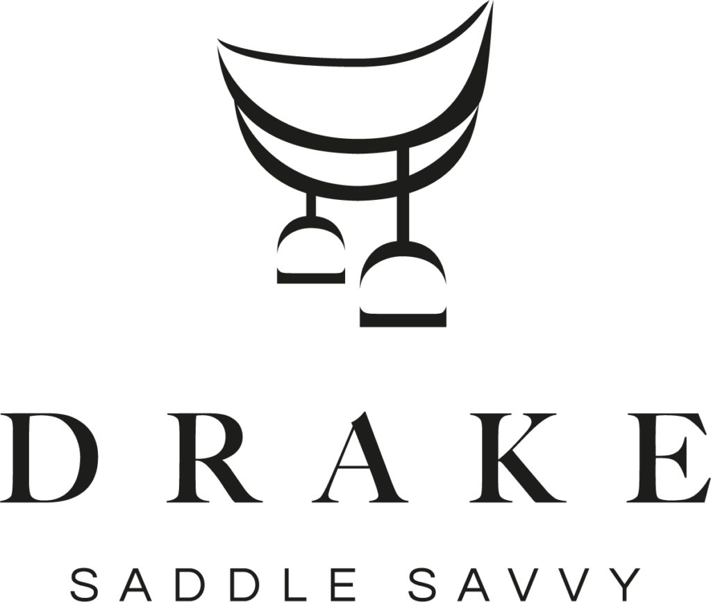 Drake Equine black logo drakesaddlesavvy